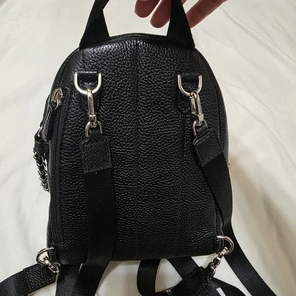 Michael Kors Black Leather Mini Backpack - Picture 3 of 6